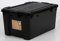 1 x 50 Litre Extra Large Weathertight Airtight Black Plastic Damp Area Dry Storage Box! 59cm x 39cm x 29cm - Hermetically Sealed Removable Lid!