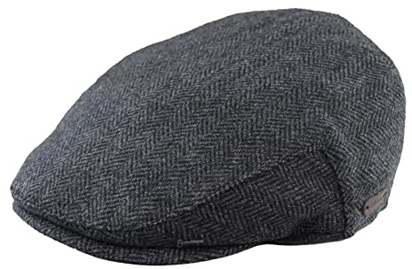 TruClothing.com Mens Flat Cap Wool Herringbone Tweed Vintage Classic 1920s Unisex Del Boy
