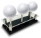 MAKEABALL Acryl-Golfball-Ständer | für 3 Golfbälle | Acryl und Metall | 3 Golf-Tees enthalten (Acryl)