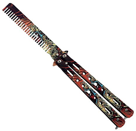 Butterfly Schmetterlings-Kamm Faltbarer Taschenkamm Frühlings Haar 3D für Barberkamm Haarstyling Zubehör Training Schmetterling Stil (Bunte)