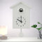 Minimalistische Kuckucksuhr Mit Chimer Und Pendel - Vogelhaus, Batteriebetriebene Wanduhr für Wandkunst, Zuhause, Wohnzimmer, Küche, Büro, Dekoration (Weiß)
