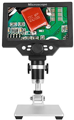 Digital Mikroskop,12MP 7 Zoll LCD HDMI Digitales Mikroskop Digitalmikroskop Lötmikroskop 1200X Bildschirm-Lötmikroskop (EU-Stecker)