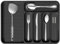 YIWONFU Besteckkasten für Schubladen, Erweiterbar Besteckeinsatz Verstellbar Besteck Organizer Schublade Schwarz mit 6 Fächer für Essstäbchen, Löffel, Gabeln, Messer
