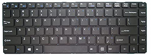 RTDPART Laptop Keyboard For Jumper For EZBook S5 14' English US Black NO Frame Empty 2 Pins With power button New