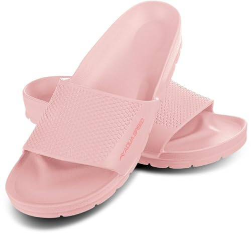 Aqua Speed - Badelatschen Oslo + kl. Fasertuch | Damen und Herren | Duschsandalen | Badeschlappen