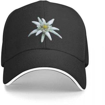 Baseballkappe Mode Unisex Hip Hop Custom Casual Alpine Edelweiss Baseballkappe für Männer und Frauen Militär Taktische Mütze Niedliche Angelmützen Neuheit