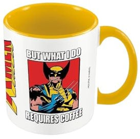 X-Men (Drink Up Bub) Yellow 11Oz/315Ml Coloured Inner Mug