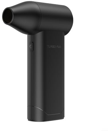PETSTIBLE Mini-Jetgebläse, elektrischer Strahlventilator, Superjet-Lüfter, Gebläse, gewaltsamer Turbo-Lüfter, schwarz, 130.000 U/min (schwarz)