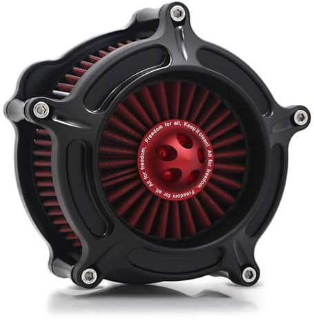 Filtro aria per Harley Davidson Sportster Street Road Glide M8 Softail Dyna 103 107, presa d'aria Road King Touring (OPS Black - Red - Red Spike, Modello A: Sportster 883 1200)