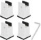 Ejoyous Blocs de Lit Surélevés, 4 Pièces Rehausseurs de Meubles Réglables avec Pince à Vis, Rehausseurs de Lit en Caoutchouc pour Meubles Lourds, Pieds de Table, Bureau, Rehausseur (White)