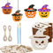 40 Pcs DIY Kürbis Bastelset, Halloween kürbis bastelset, Kürbis Bastelset, Herbst Basteln Kinder,mit Pinsel Und Hanfseil, Für Kinder Zum Anmalen Und Dekorieren