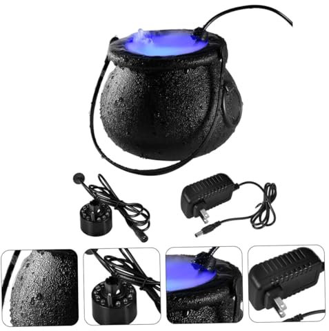 Farbwechselnder Nebelgenerator mit 12 LEDs Schwarz Kunststoff