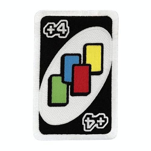 Urbanski Patch Spielkarte 4+ zum Aufbügeln 12,6 x 8,2 cm | Aufnäher Applikation Bügelbild