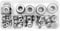 170 Pcs Stainless Steel Countersunk Washers Screw Cup Finishing Washers Small Metal Cup Washers Screws Decorative Washers with Storage Box