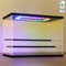 Nonemey Acryl Vitrine Ständer mit Bunten Led Licht,3/4/5/6 Schichten Schaukasten Vitrine Staubdichte Organizer Acrylbox für Sammlerstücke Figuren (Schwarz, 3Stufen-31.5x18x23 cm)