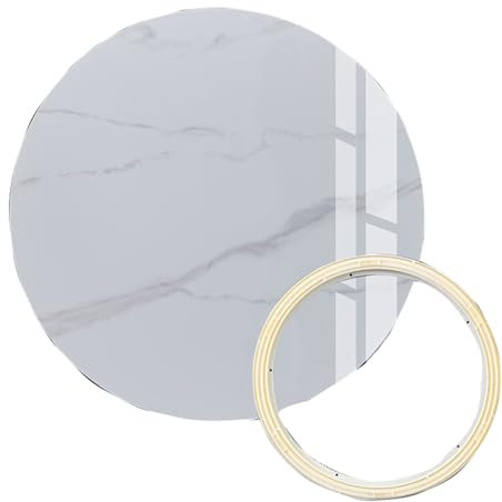 JTPMYFT 30 vielseitiger runder Tisch aus Steinplatten mit Marmorplatte und flexiblen Lazy Susans for Gastronomie und Esszimmertische(60cm)