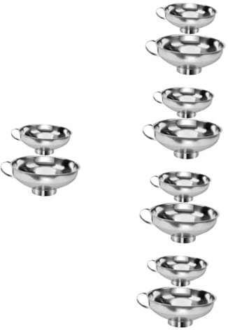 Cabilock 5 Juegos Embudo De Acero Inoxidable Embudos De Cocina De Boca Ancha Ancho Para Aceite De Transferencia De Aceite Dispensador Silver 2 Piezas * 5