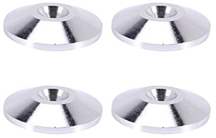 Sessleger 4 PièCes SéRies Haut-Parleur Pur Cuivre Pointes Tampons HiFi Haut-Parleur BoîTe Isolation Sol Support Pieds CôNe Base Chaussures Coussinet (Argent)