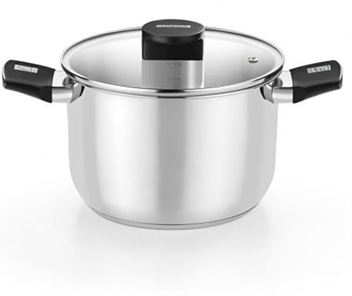 MONIX OLLA ELITE INOX M240222/ 22CM/ 5L/ ACERO INOXIDABLE/ APTA PARA INDUCCIÓN
