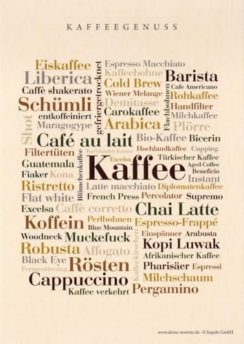 Postkarte Deine Wörter Kaffee-Wörter - Kaffeegenuss