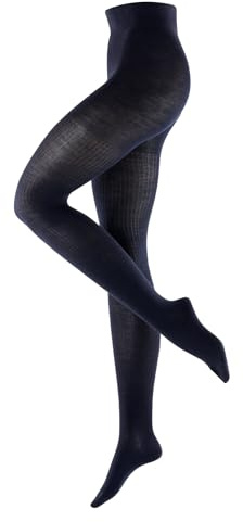 Burlington Damen Rib Couture Strumpfhose Wolle atmungsaktiv