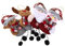 PartyKindom 4 Stück Weihnachtsanhänger aus Stoff Weihnachtsbaum-Hängeanhänger Weihnachtsfensterlichter Figur christbaumanhänger weihnachtsbaumanhänger weihnachtsdeko Weihnachtsfeierverzierung