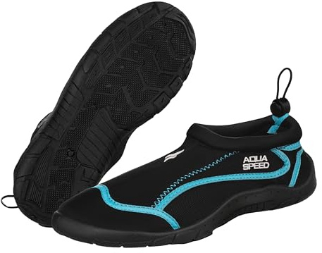 Aqua Speed 28 modische Aqua Schuhe + Microfaserhandtuch | Herren | Damen | Jungen | Mädchen | Jugendliche | Profilsohle