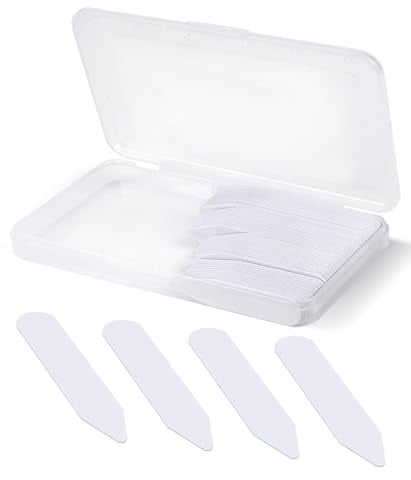 vivinin 112P Dress Shirt Collar Inserts, White Plastic Collar Stays with Storage Holder, 4 Assorted Sizes Invisible Collar Stiffeners for Men(2, 2.2, 2.5, 2.7)