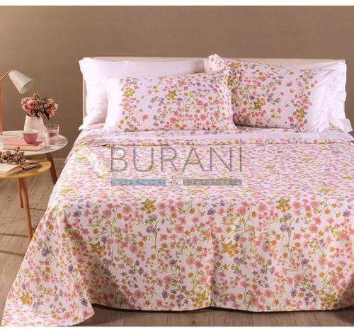 Caleffi Copriletto estivo cotone piquet matrimoniale cm.260x260 PROVENZA ROSA