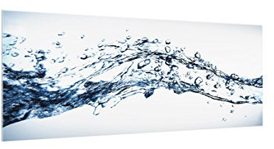 Bilderwelten Glas Spritzschutz magnetisch 4 mm starke Küchenrückwand Muster Glasrückwand - Made in Germany - Modern ESG Wandpaneel blau Küche Herd Magnetwand 2572-M (100x40cm)