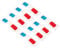 Lurrose 100Pcs 3D Glasses Paper: Red and Cyan Lens White Frame Anaglyph Glasses for Movies Video