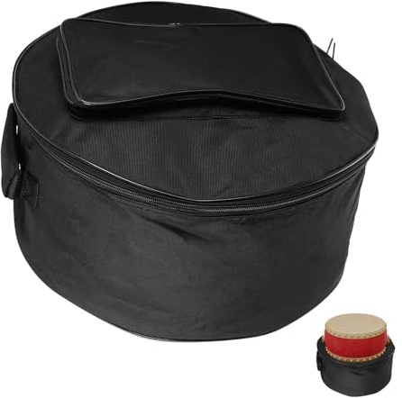 Estuche Portátil para Caja de 13-14 Pulgadas, Bolsa Acolchada Negra | Oxford Cloth, Correa para Transporte, para Actuaciones y Uso Exterior, Accesorio Compacto para Percusión
