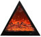 XHURWDZ643KM Chimenea eléctrica Triangular de Pared, Decorativa, con simulación de Llama LED(Grande)