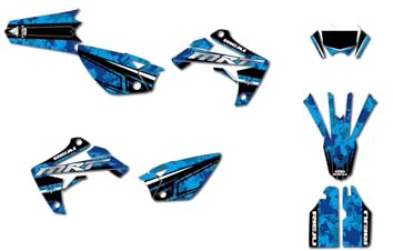 Rieju MRT 50 Wix Deko-Set für Motocross, anpassbar, Blau, Jahr: 2009 bis 2021