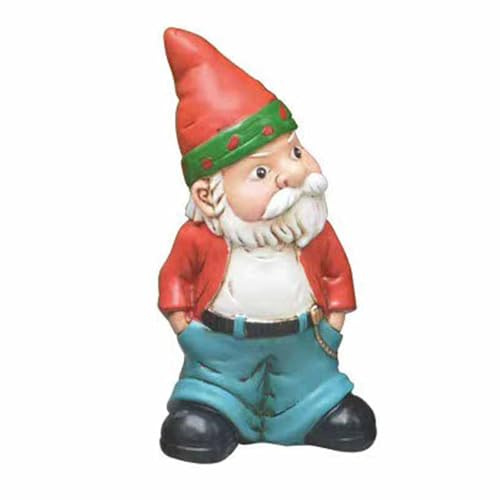 Swtgaah Harz Gartenzwerg Punk Figur - 11.5 * 6cm Gartendekoration, Dekoratives Zwerg Harz Outdoor (F)