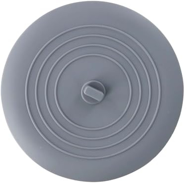 Tappo Lavandino Silicone (15,2 cm), Universale, Impermeabile, Adatto Per Vasche da Bagno, Lavandini E Docce, Antiodore (Grigio)
