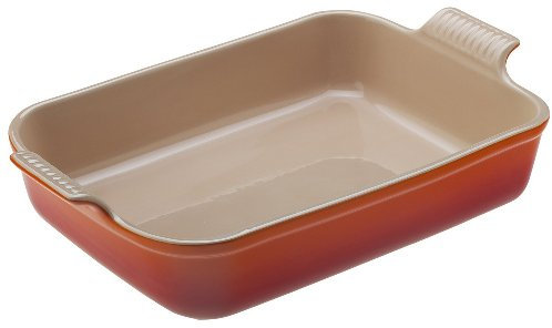 Le Creuset Pirofila Rettangolare in Gres, ø 31 cm, Vulcano