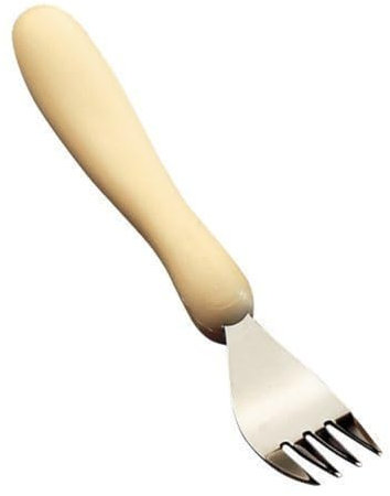 Homecraft, Ustensiles de Cuisine Couverts Soignés, Couverts Ergonomiques en Acier Inoxydable, Mouvement Restreint pour les Personnes âgées/Handicapées, Fourchette, 1 Pièce
