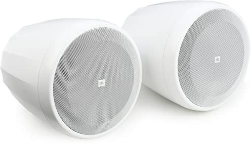 JBL Professional C67P/T-WH Extended Range Full-Range Hanging Pendant Speaker, White, Sold as Pair