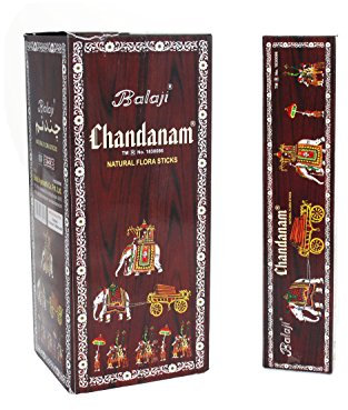 Balaji Chandanam-Varillas de Incienso (Aroma de sándalo), Madera, marrón, 11 x 9.7 x 25 cm, 180