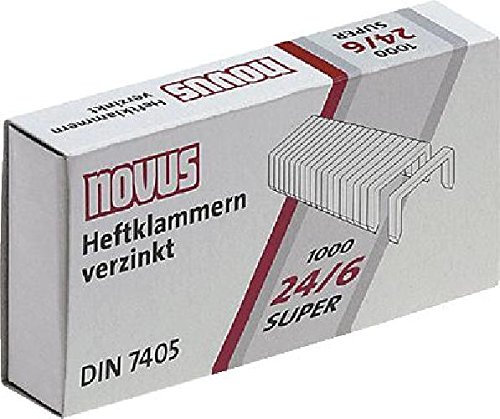 novus Heftklammern/040-0026, 24/6 SUPER, Inh. 1000
