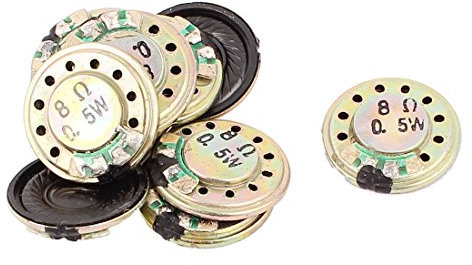 sourcing map 0.5W 8 Ohm Internal Mini Magnet Speaker Loudspeaker 20mm 10Pcs