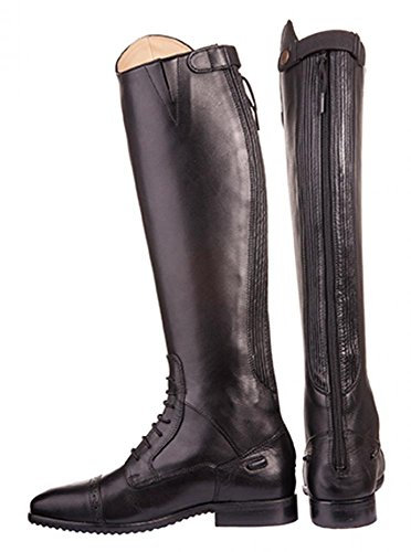 HKM 9116 Reitstiefel Sevilla Teddy, Leder, Langlänge/Enge Weite, Unisex 36-46, Pantaloni Uomo, 9100 Nero, 41 EU