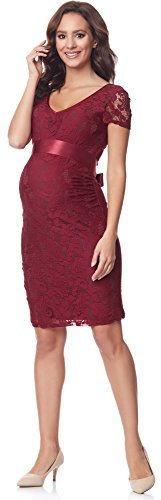 Bellivalini Robe de Soirée Grossesse Vêtement Maternité Femme BLV50-110 (Bordeaux, XL)