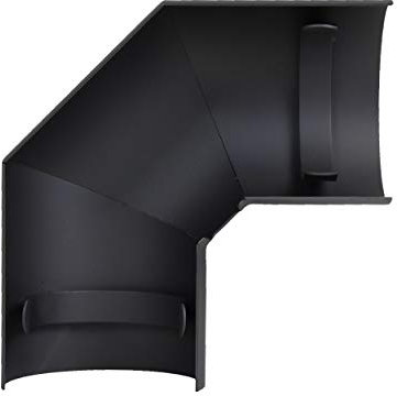 LANZZAS Ofenrohr Hitzeschild/Thermoschutz für Bogen 90° seitlich - im Durchmesser Ø 120 mm - Farbe: schwarz - Rauchrohr Hitzeschutz