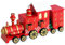 BAKAJI Calendario dell' Avvento di Natale in Legno con 24 Cassetti Numerati per Sorpresa Decorazioni Addobbi Natalizi Casa (Trenino Natale)