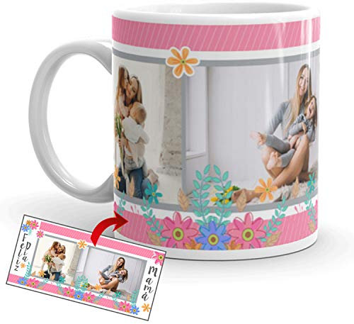 Kembilove Tazas Desayuno para Regalar el día de la Madre – Taza Personalizada Desayuno para Mamá – Taza de Café y Té para Mamá Personalizada con Foto – Taza de Cerámica para Abuelas