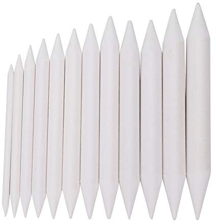 Künstler Mischstumpf Set, 12 Stück Papierwischer für Bleistift, Kohle, Graphit und Buntstifte, Zeichenwerkzeug
