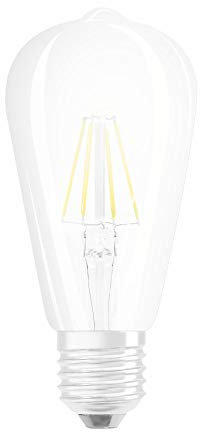 OSRAM Filament LED Lampe mit E27 Sockel, Edison Form, Warmweiss (2700K), 4 W, Ersatz für 40-W-Glühbirne, LED Retrofit CLASSIC ST