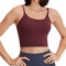 Lemedy Gepolsterter Sport-BH für Damen, Fitness, Workout, Laufshirt, Yoga, Tanktop, Burgunder, Medium